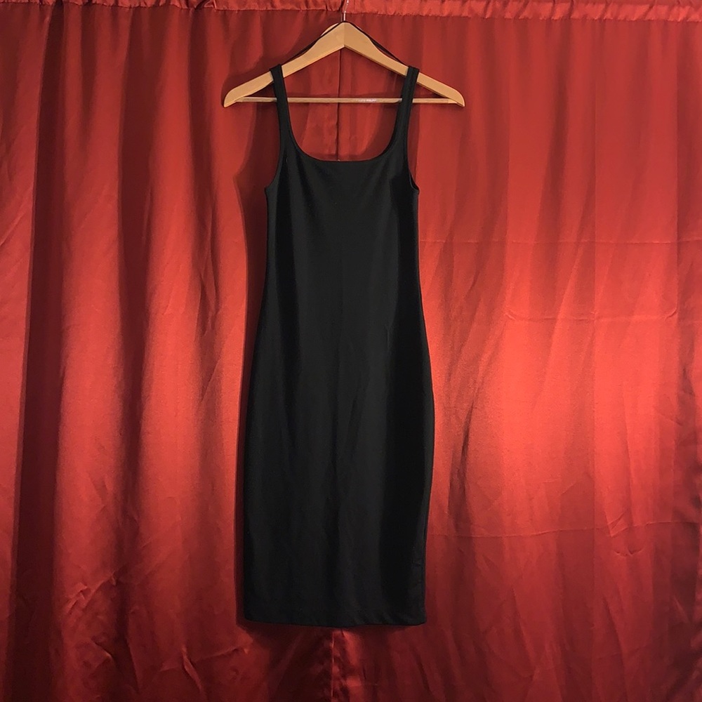 Zara form fitted tank black dress